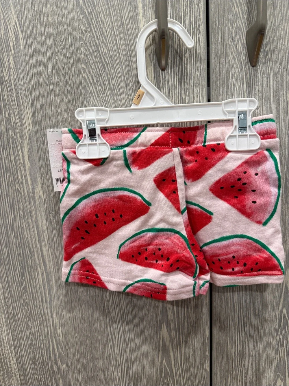 NWT - Carter's Pink Shorts with Red Watermelon Print